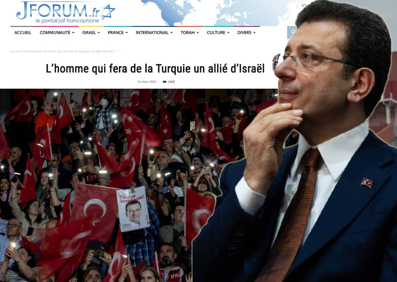 Ekrem İmamoğlu Türkiye’yi İsrail’in müttefiki yapacakmış! Siyonist destekçisi yayından özgü dolu sözler