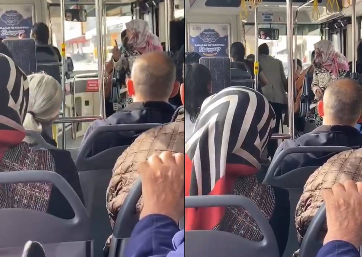 Tanımadığı kadına otobüste evlilik teklifi etti, yolcuların hayretler içinde izledi