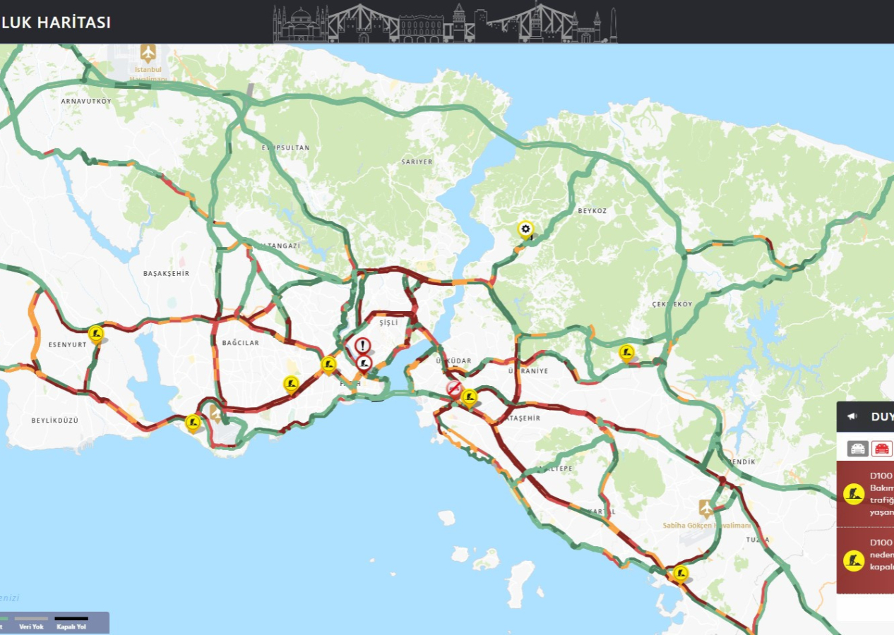 İstanbul'da trafik durma noktasına geldi! Yoğunluk yüzde 90'a ulaştı