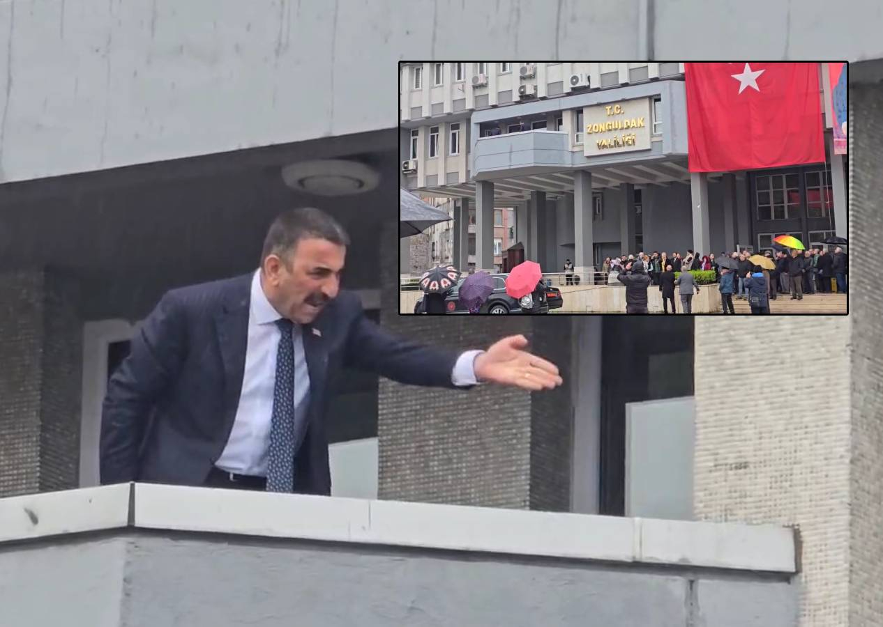 Zonguldak Valisi Hacıbektaşoğlu CHP'nin alternatif törenine bağırarak tepki gösterdi