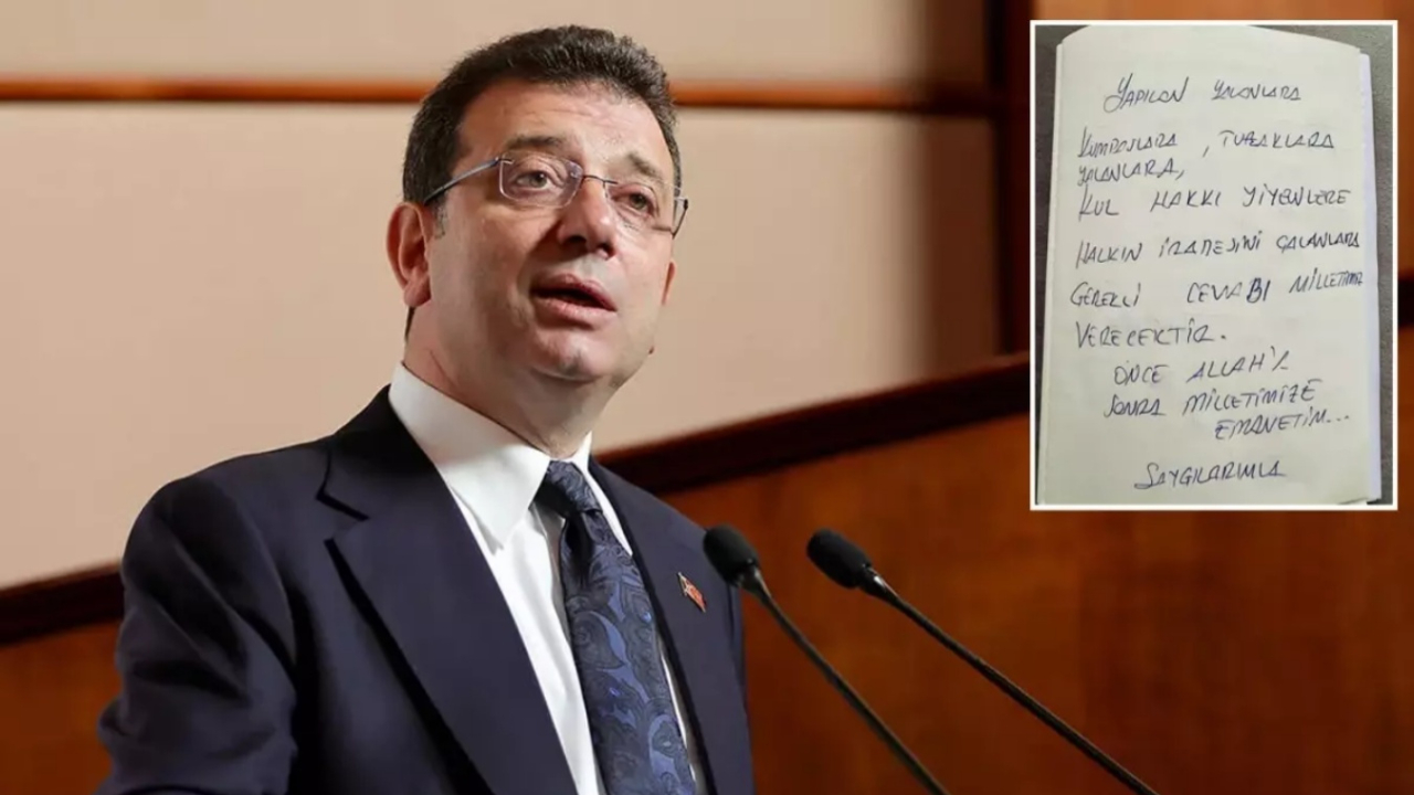 İmamoğlu gözaltına alınırken deftere bakın ne yazdı! El yazılı not dikkat çekti