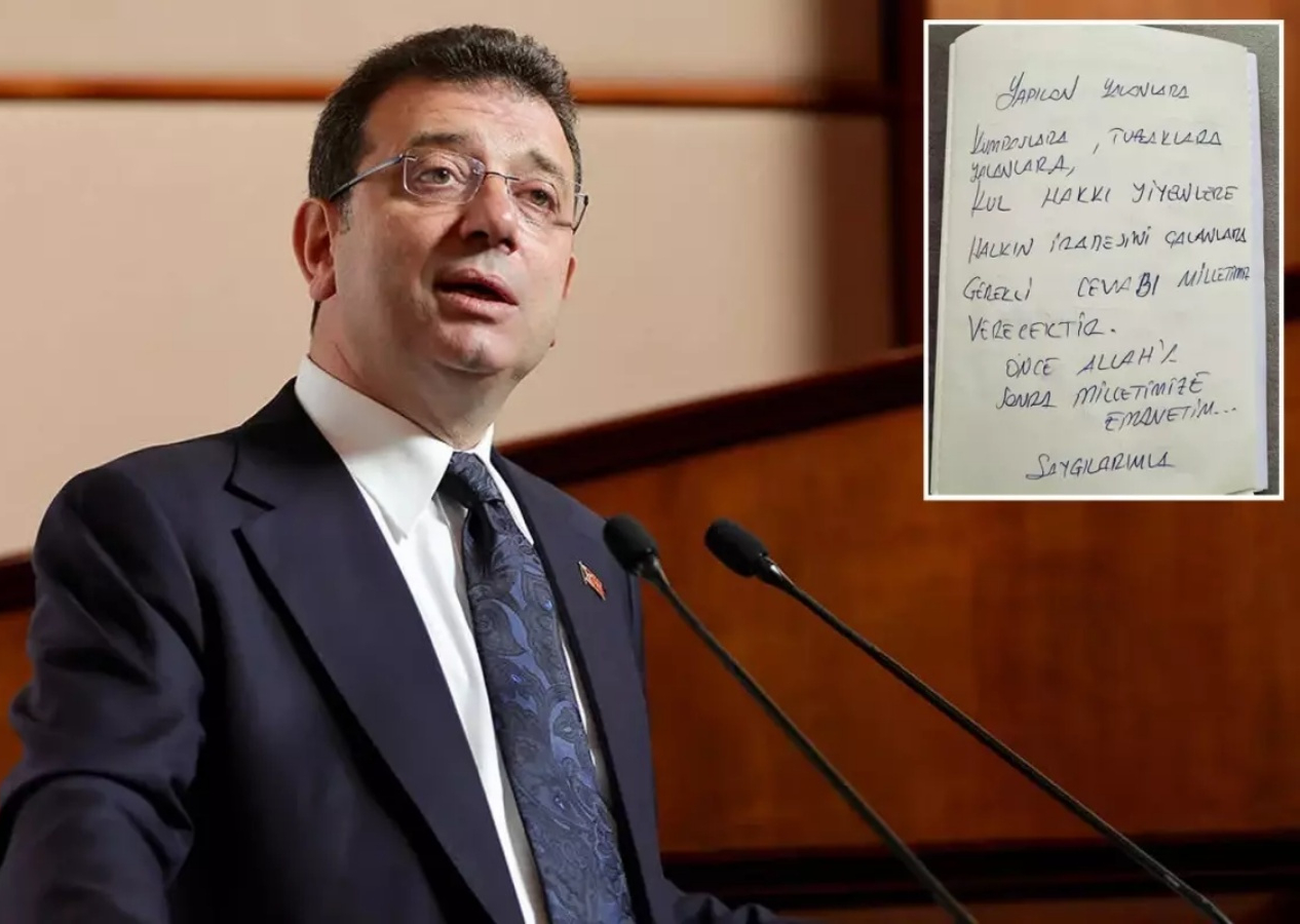 İmamoğlu gözaltına alınırken deftere bakın ne yazdı! El yazılı not dikkat çekti