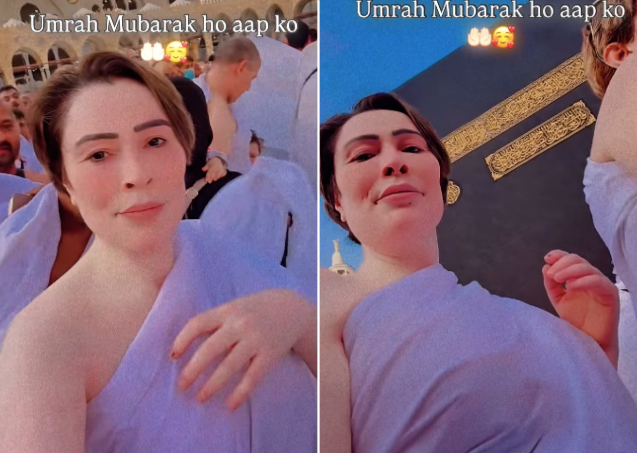 Pakistanlı fenomenden Kabe skandalı! Tesettürsüz, erkek ihramıyla tavaf... Görüntülere tepki yağıyor