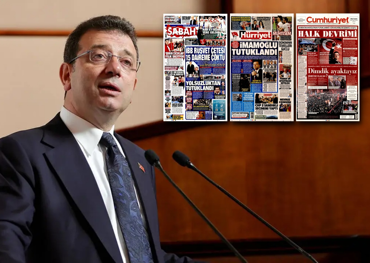 Ekrem İmamoğlu'nun tutuklanması manşetlerde! Hangi gazete nasıl gördü? İşte 24 Mart Pazartesi Hürriyet, Milliyet, Sabah, Takvim, Yeni Şafak, Cumhuriyet, Sözcü, Birgün gazete manşetleri...