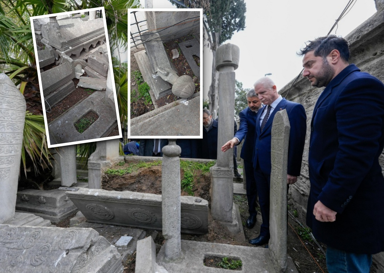 Protestoculardan ecdat yadigarı camide büyük saygısızlık! İstanbul Valisi Davut Gül, Şehzadebaşı Camii'nde incelemelerde bulundu!