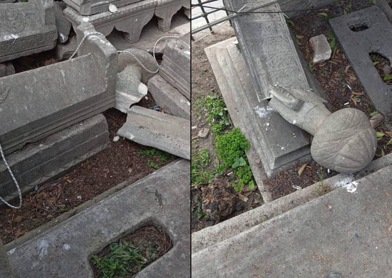 Şehzadebaşı Camii'nde tahrip edilen tarihi mezar taşının kime ait olduğu ortaya çıktı