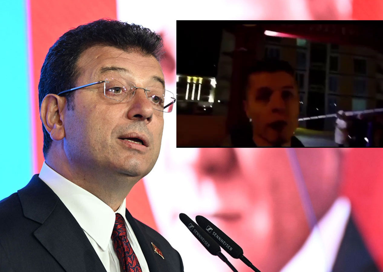 Skandal görüntü ortaya çıktı! İmamoğlu gazeteciye saldırı talimatı verdi!