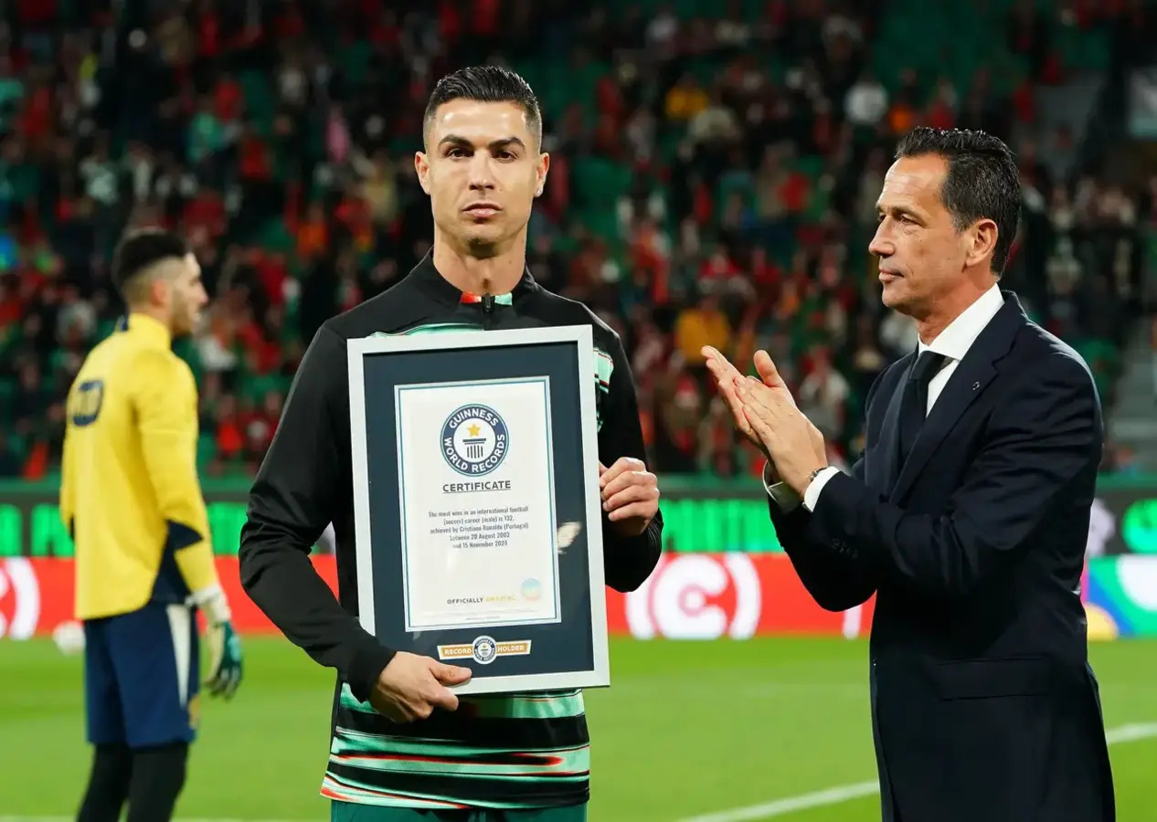 Cristiano Ronaldo adını Guinnes Rekorlar Kitabı'na yazdırdı