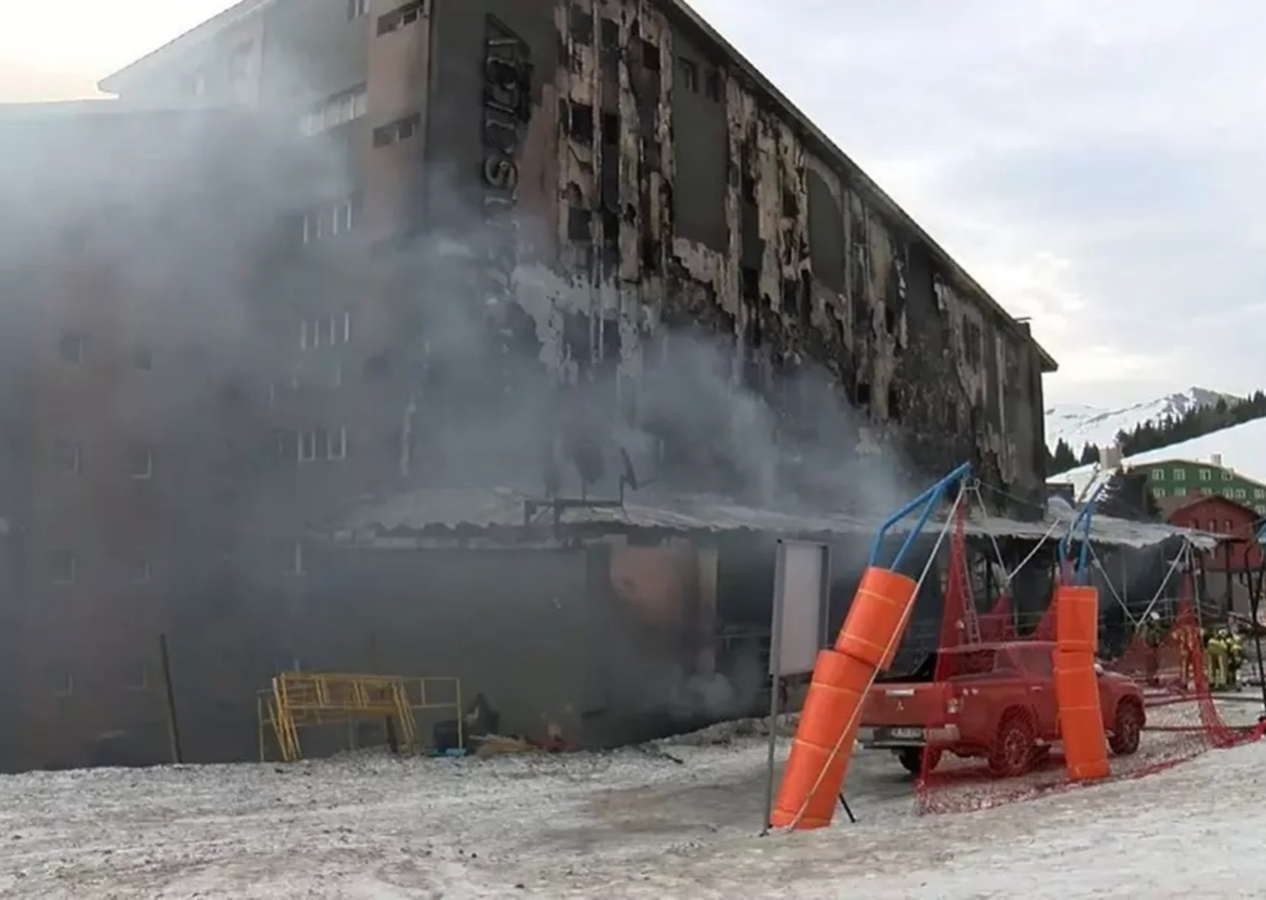 Uludağ'da facia: Yangın otelin kafeterya bölümünde çıkmış!