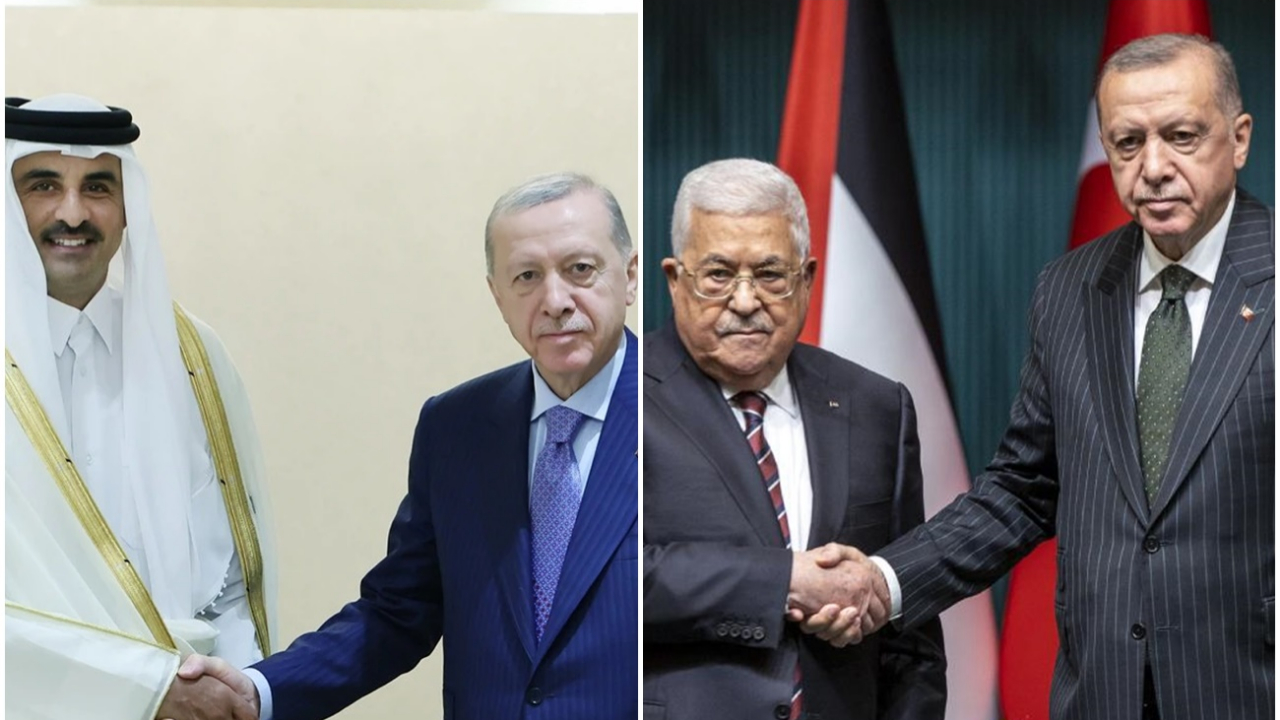 Cumhurbaşkanı Erdoğan'dan bayram diplomasisi! Katar Emiri Şeyh Temim bin Hamad Al Sani ve Filistin Devlet Başkanı Mahmud Abbas ile görüştü