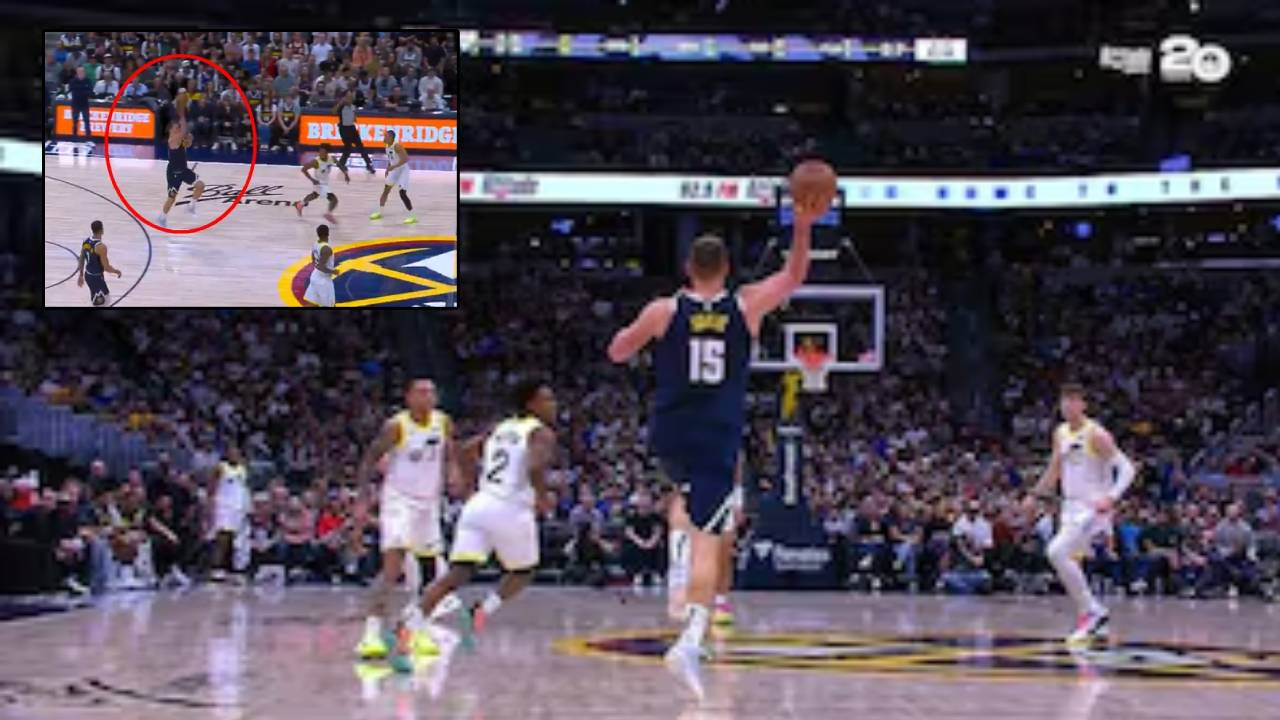 Yok artık Nikola Jokic, bu imkansız! Tek elle yarı sahadan basket attı