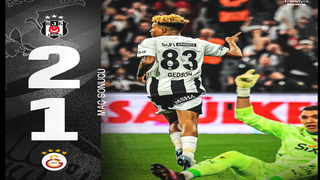 Beşiktaş, Süper Lig'de Galatasaray'ı 2-1 Mağlup Ederek İlk Yenilgisini Aldırttı!