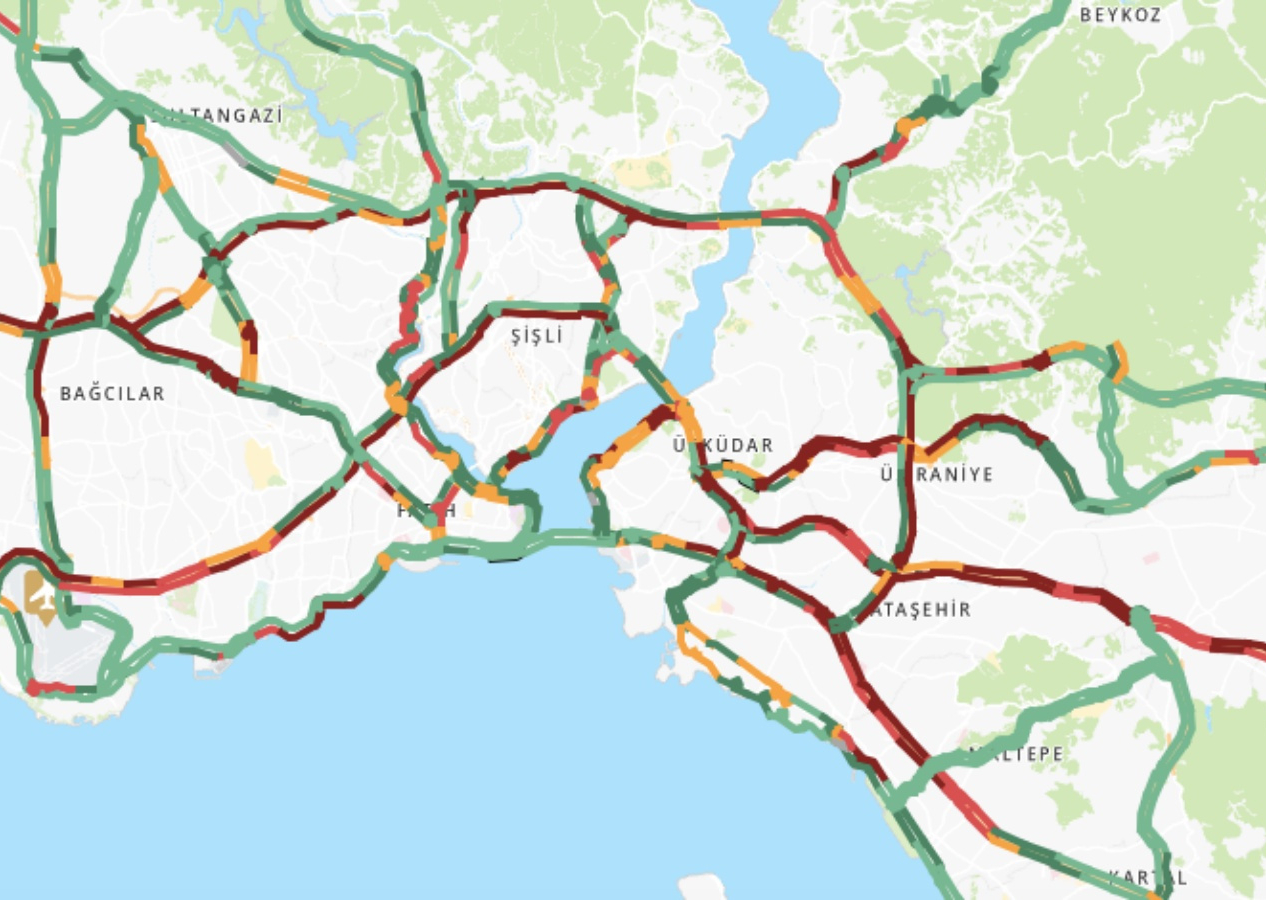 İstanbul'da bayram yoğunluğu! Trafik kilit: Harita kıpkırmızı! Yoğunluk yüzde 90'ı aştı...