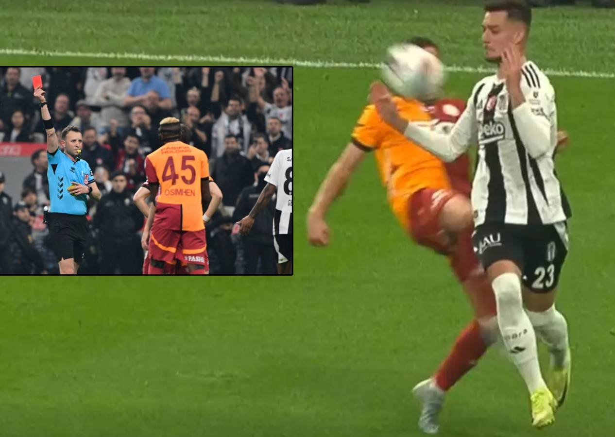 Beşiktaş - Galatasaray maçının VAR kayıtları açıklandı, Yasin Kol Frankowski’yi böyle atmış