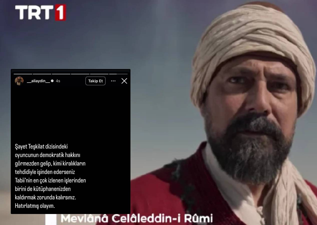 Tabii’deki Mevlana dizisinin senaristi Ali Aydın TRT’yi tehdit etti
