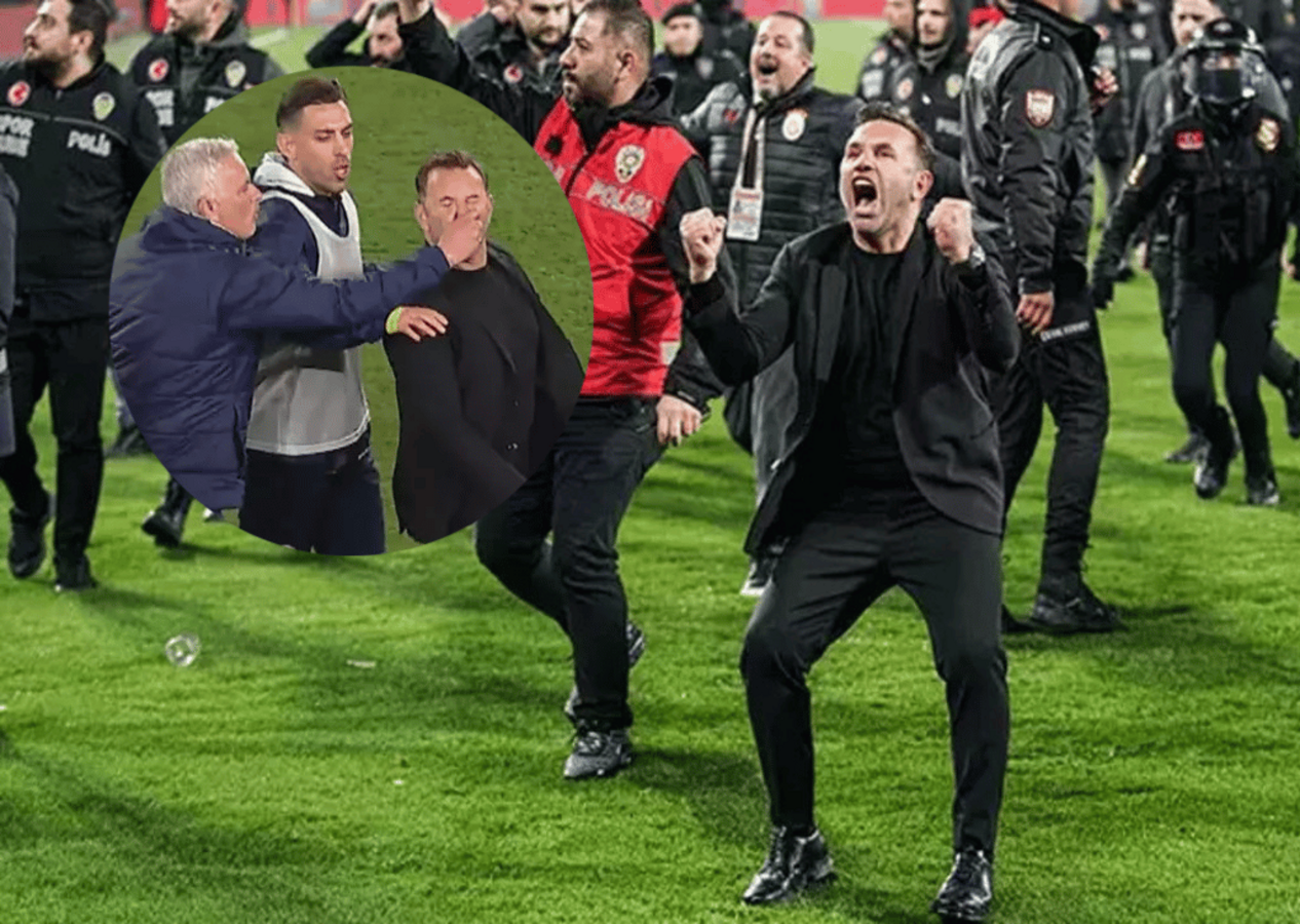 Okan Buruk maç sonu Jose Mourinho ile arasında yaşananları anlattı: Burnumda bir çizik oluştu