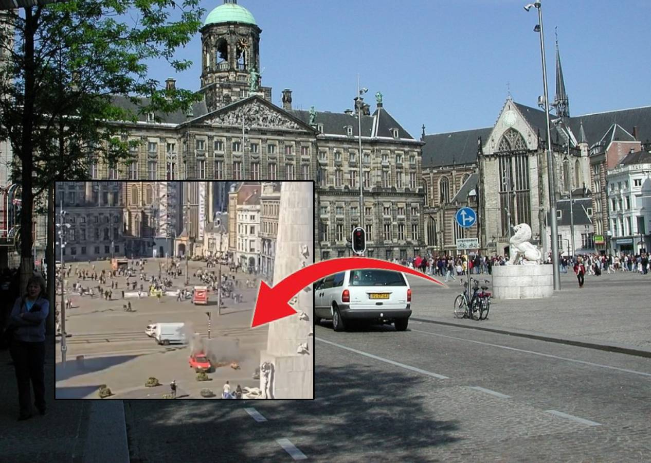 Amsterdam'da akılalmaz intihar girişimi! Dam Meydanı'na kırmızı bir araçla gelip patlatmak istedi