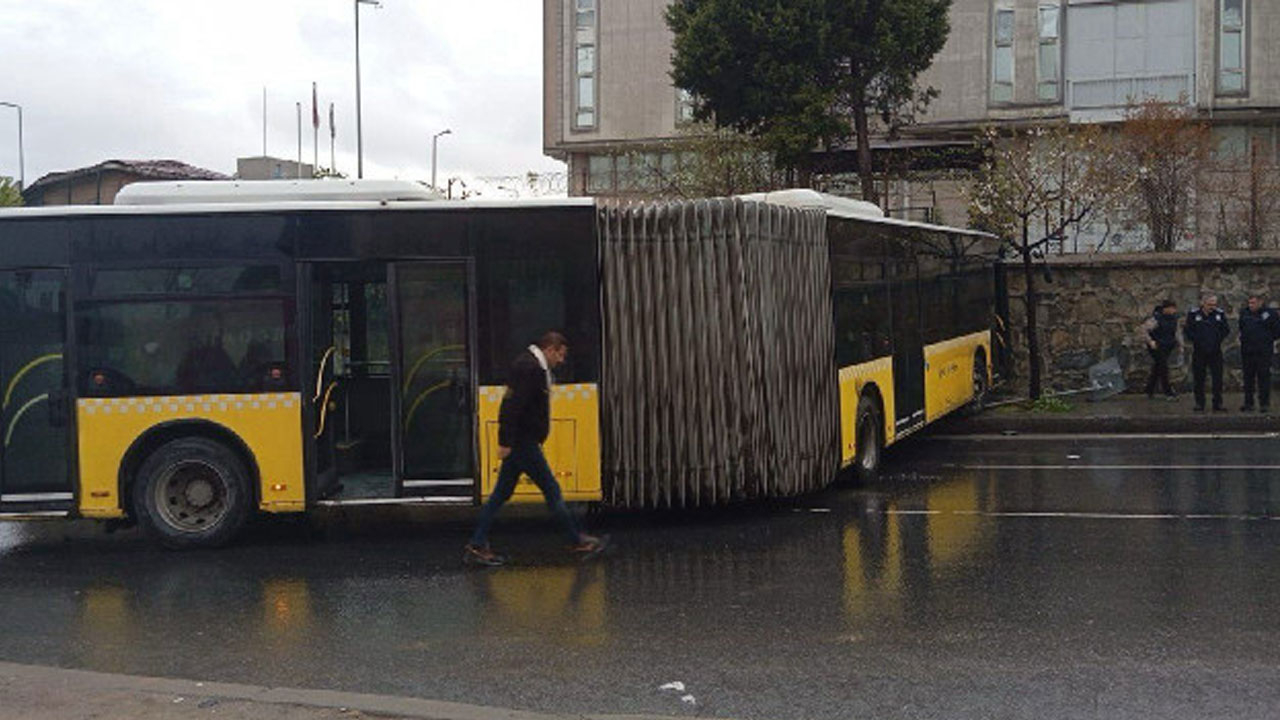 İETT otobüsü kontrolden çıktı! Başakşehir'de korkutan kaza! Yaralılar var...