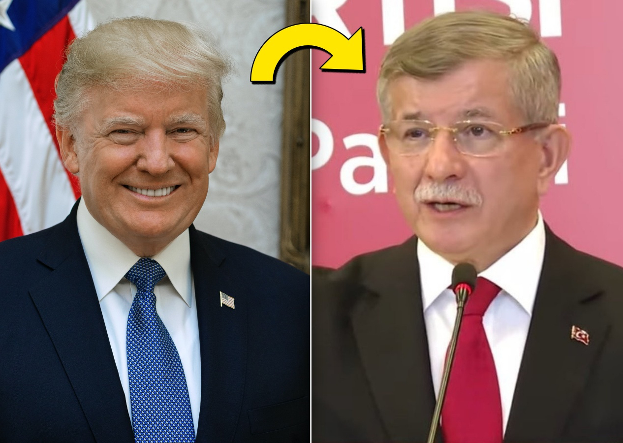 Ahmet Davutoğlu'nun yeni imajı dikkat çekti! Trump'ın Türk versiyonu...