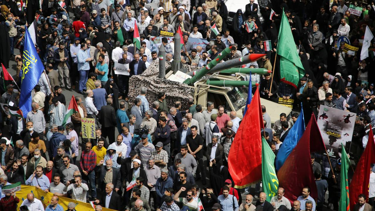 Tahran'da İsrail'in Gazze'de devam eden soykırım ve savaş suçları protesto edildi