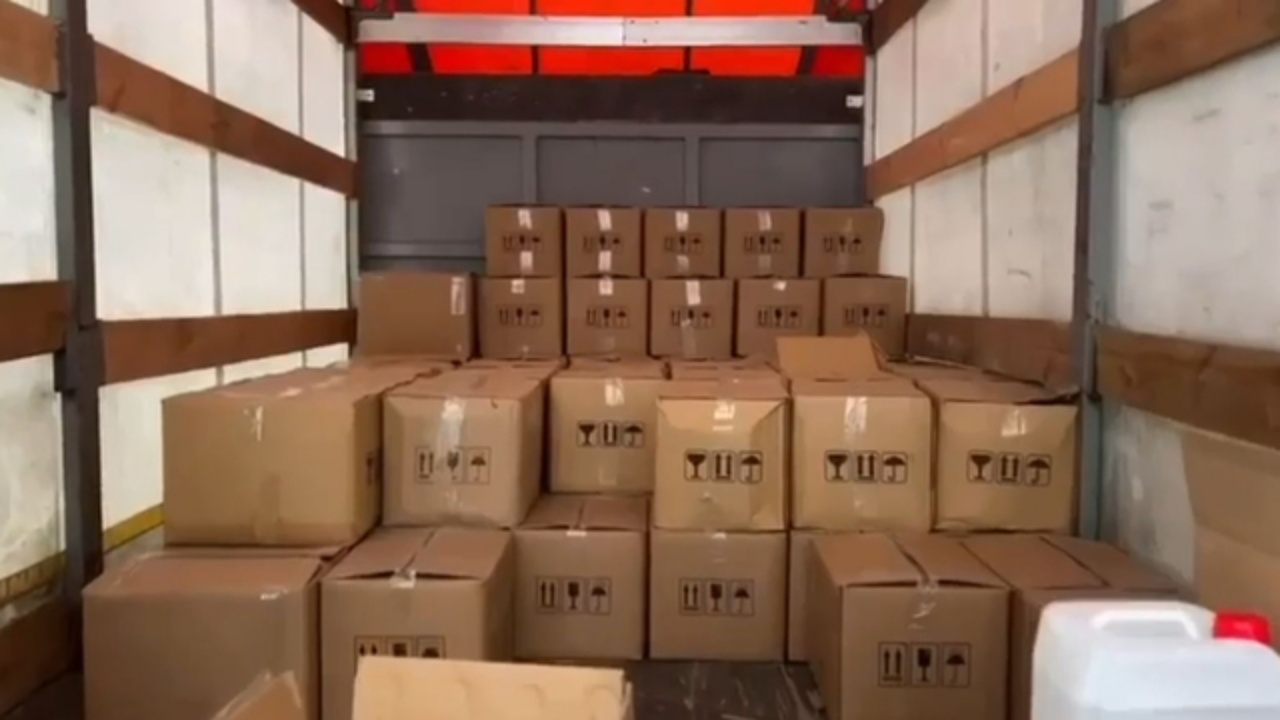 Samsun’da kamyonda 2 ton kaçak etil alkol yakalandı
