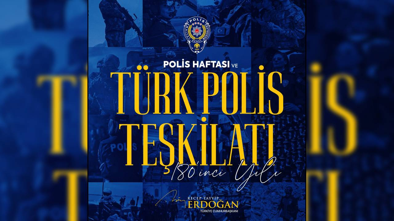 Cumhurbaşkanı Erdoğan'dan 'Polis Haftası' mesajı: 180’inci yıl dönümünü canıgönülden tebrik ediyorum