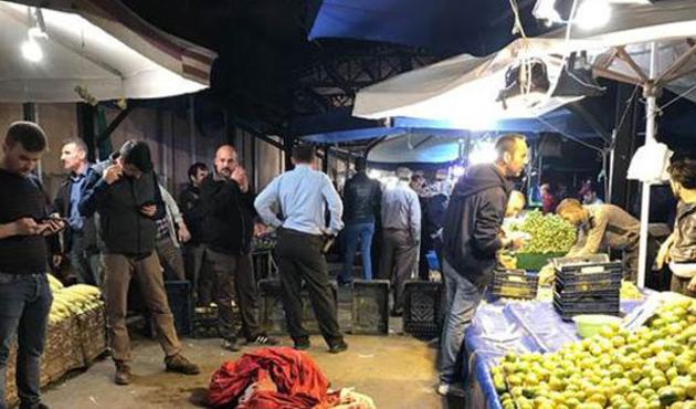 Pazarda dehşet dolu anlar…