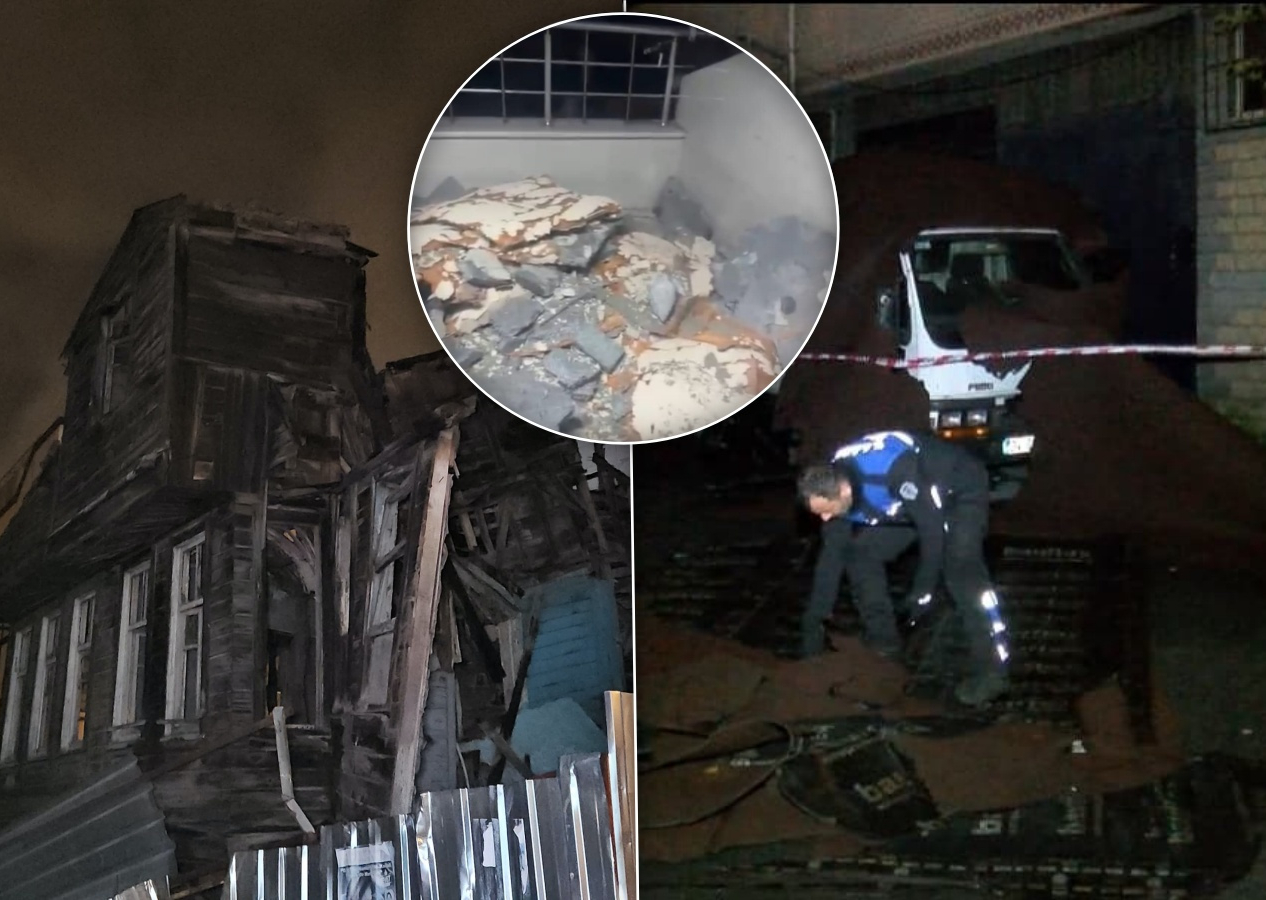 İstanbul lodosta savruldu: Beyoğlu'nda ahşap bina çöktü, Kağıthane'de çatılar uçtu!