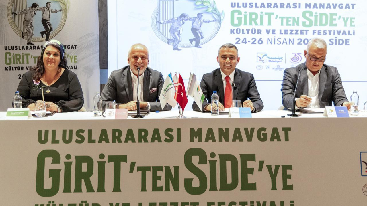 Uluslararası Manavgat Girit’ten Side’ye Kültür ve Lezzet Festivali" 24-26 Nisan tarihleri arasında Side Antik Kenti’nde