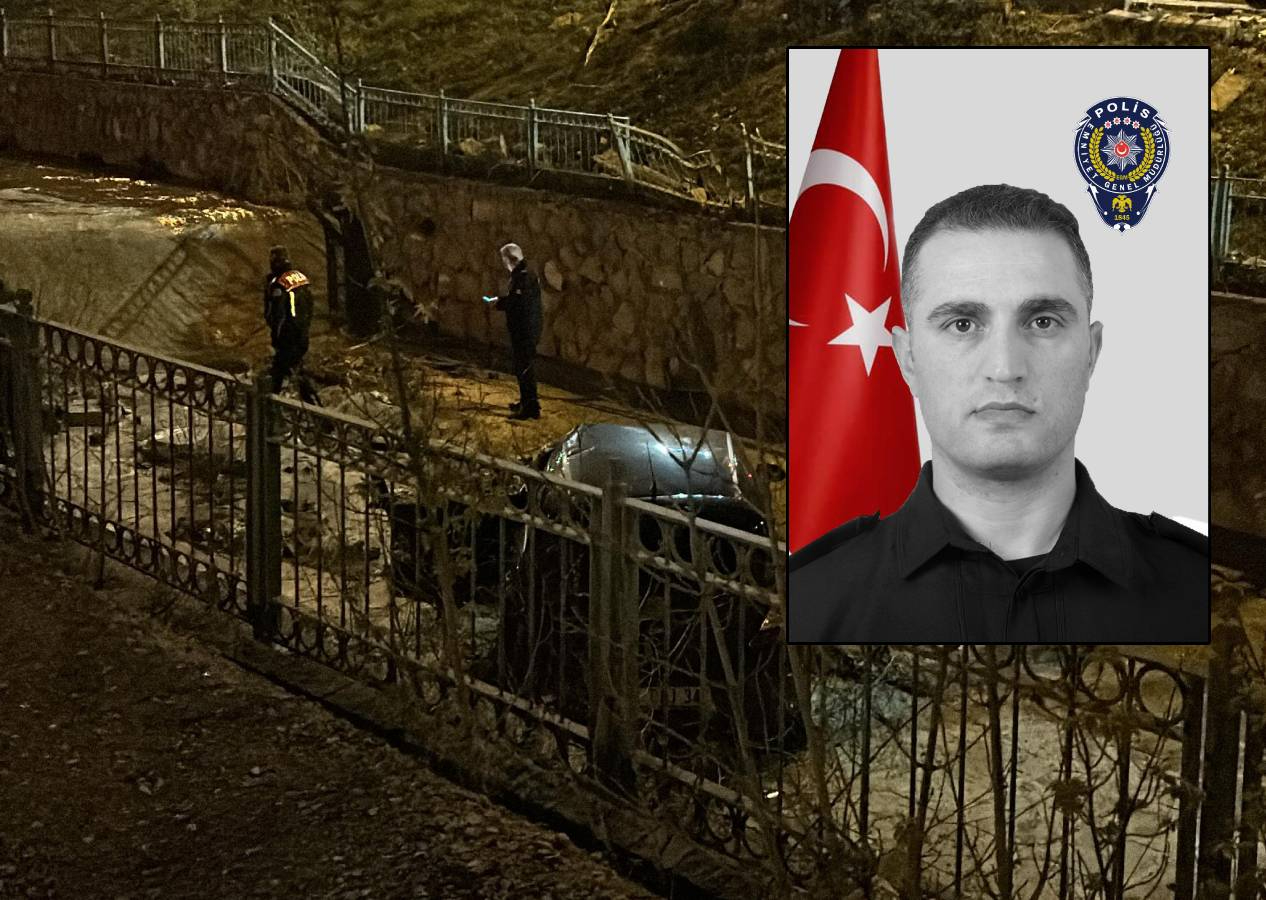 Genç komiser Nazım Akkoyun otomobilinin dereye uçtuğu kazada hayatını kaybetti