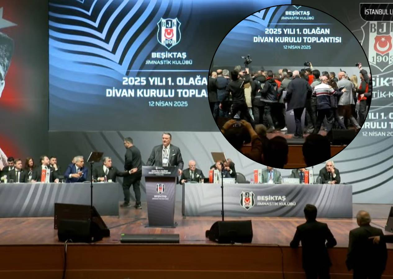 Hasan Arat'a saldırı girişimi! Beşiktaş Divan Kurulu'nda gerginlik arttı, çarşı karıştı