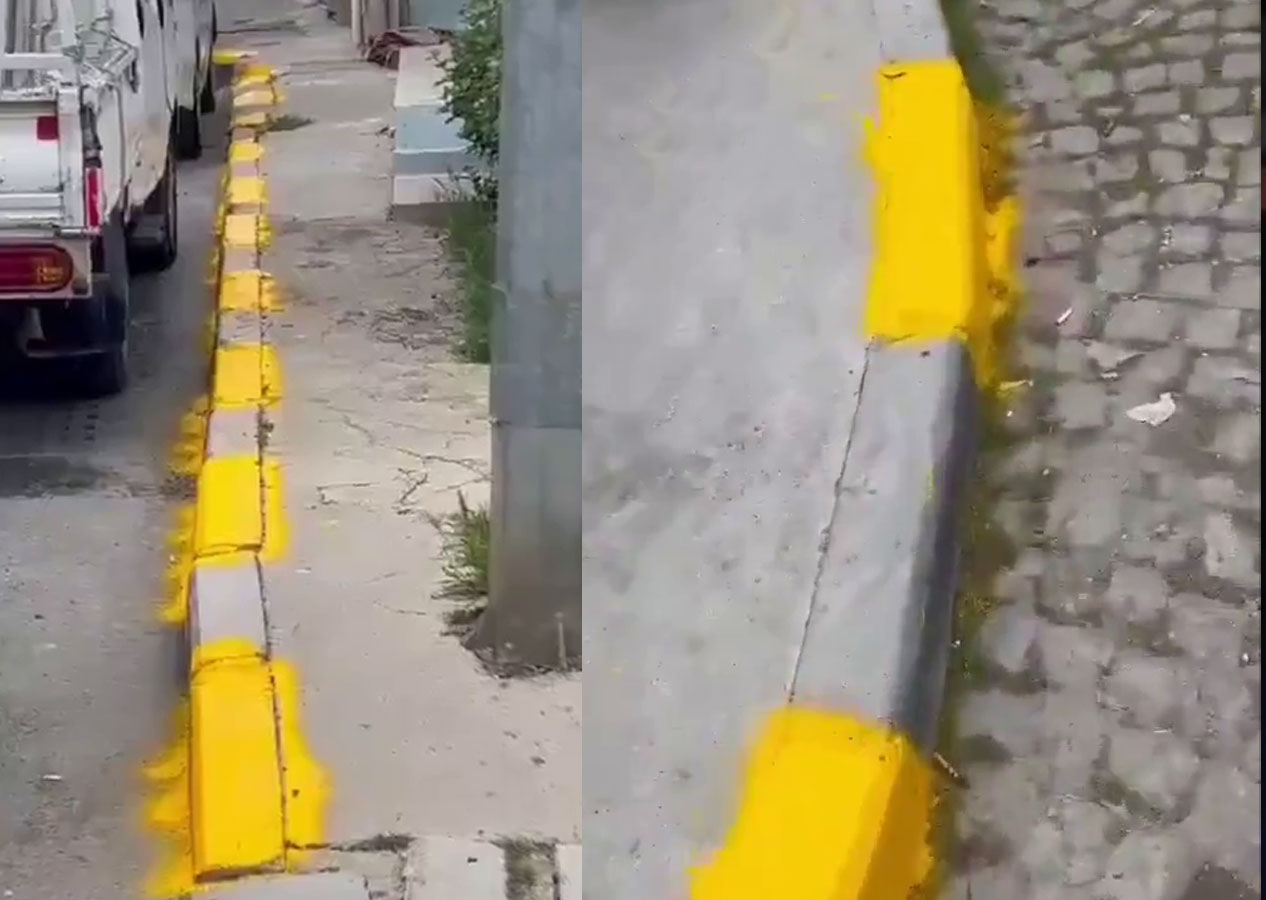 1-CHP sınıfından çalışmalar! Balçova Belediyesi'nin “sanat eseri” kaldırımları sosyal medyada!