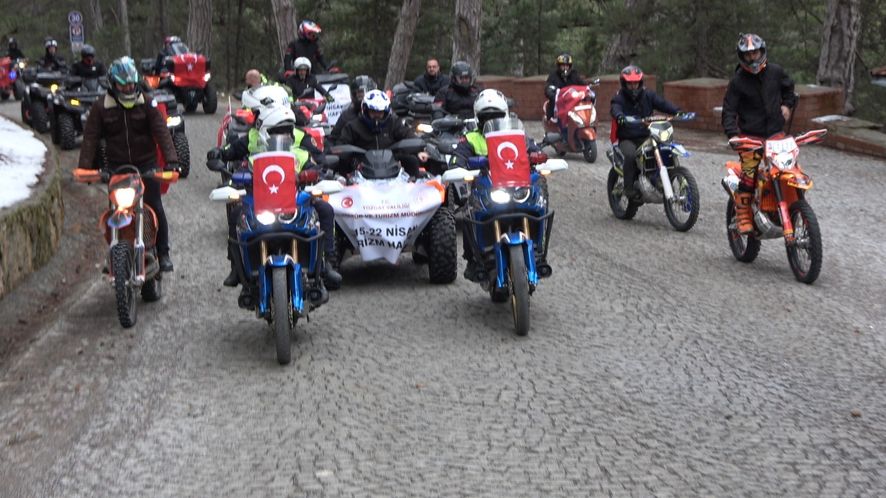 Yozgat’ta turizm haftası coşkusu! Motosiklet tutkunları Çamlık Milli Parkı’nda buluştu