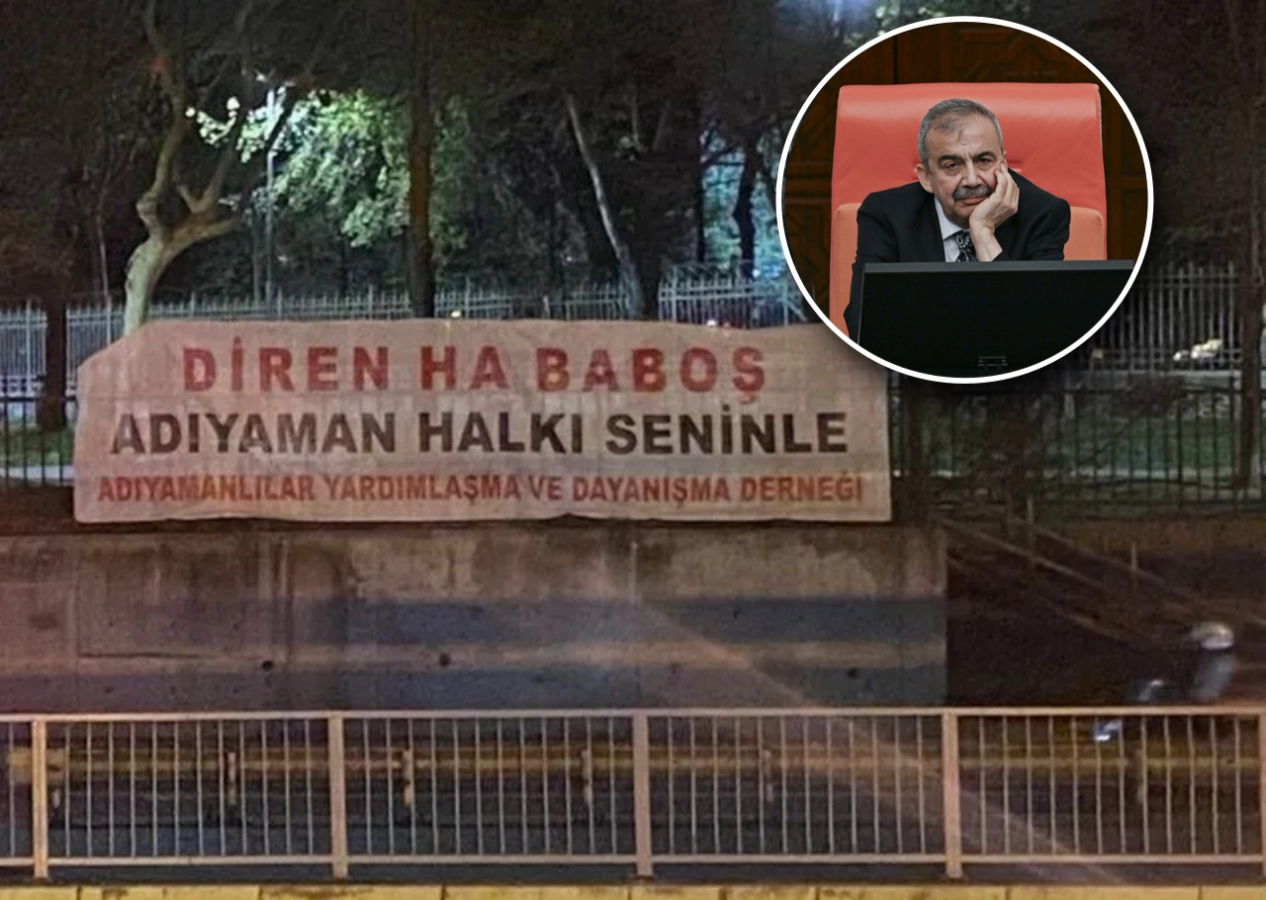Sırrı Süreyya Önder’e hastane çevresinden pankartlı destek: Diren ha baboş!