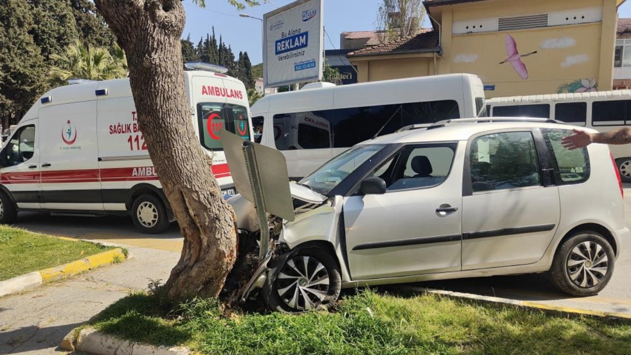 Kuşadası’nda yaşlı sürücünün fedakâr hamlesi kazayla sonuçlandı