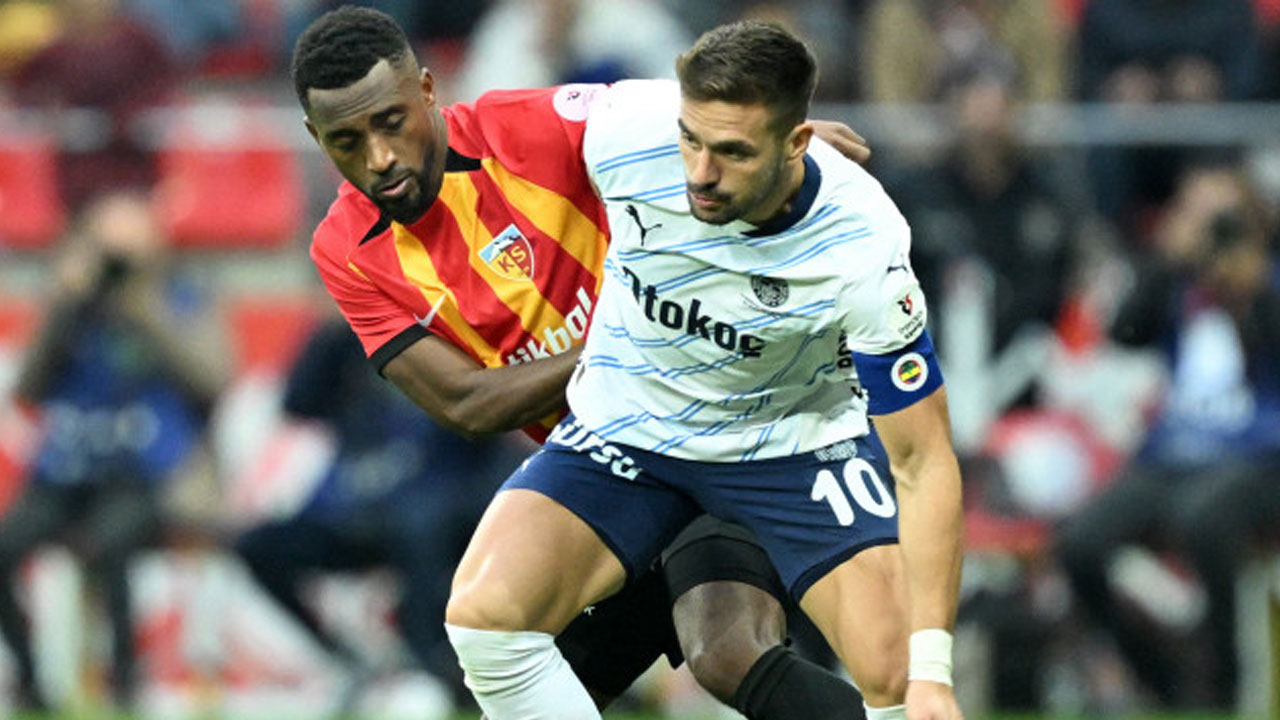 Fenerbahçe Kayserispor maçında ilk 11'ler belli oldu!