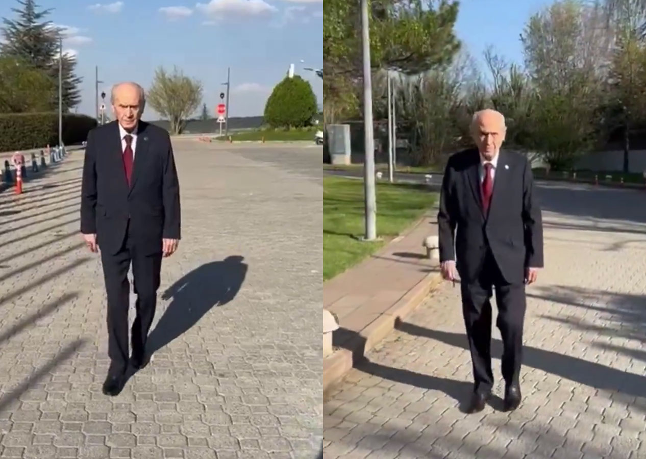 MHP Devlet Bahçeli'nin yürüyüş videosunu paylaştı: Hele durma yürü sen