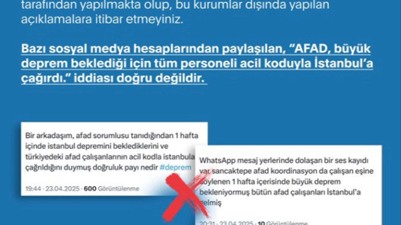 Bu da afet yaygaracısı terörü! İletişim Başkanlığı AFAD ile ilgili korkutan iddiaları yanıtladı!