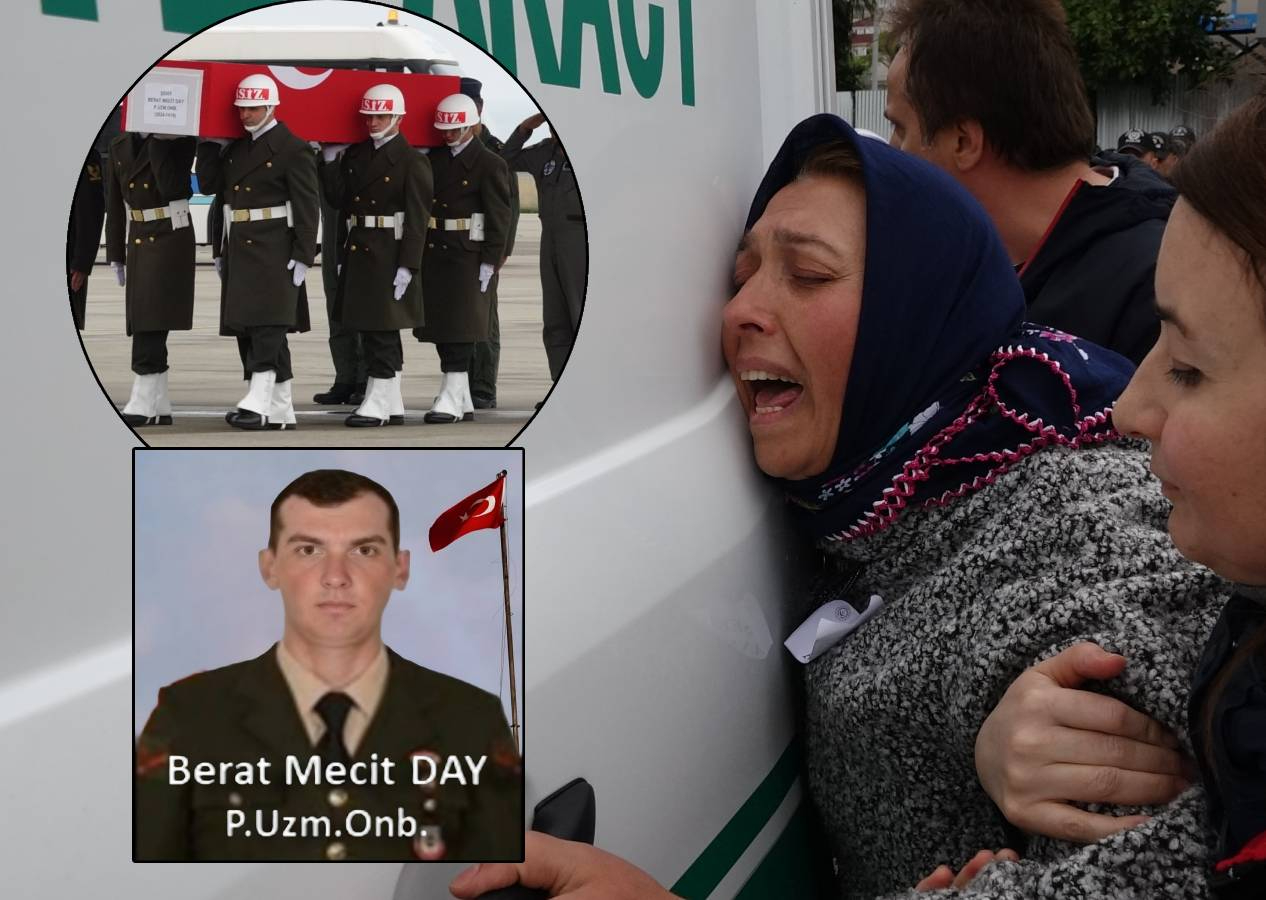 Trabzon’a şehit ateşi düştü! Şehit Piyade Uzman Onbaşı Berat Mecit Day'ın cenazesi evine getirildi
