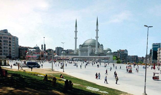 Taksim'e yapılacak caminin görüntüleri