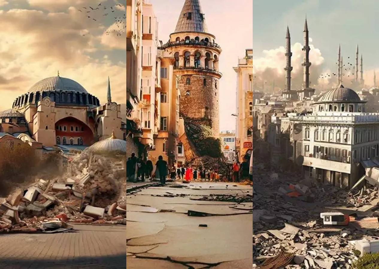 Yapay zekadan büyük İstanbul depremi: İşte dehşete düşüren görüntüler!