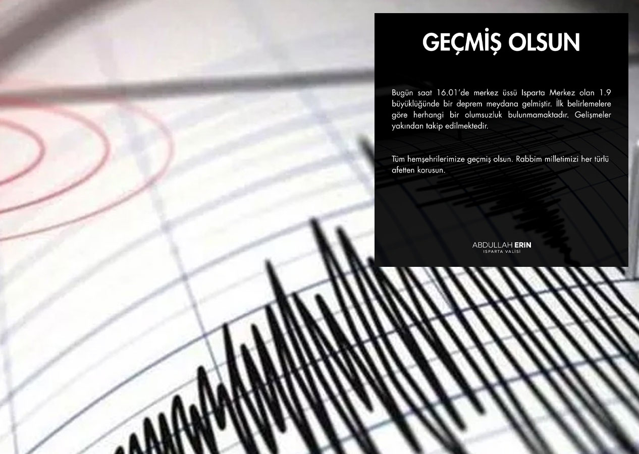 Isparta Valiliği'nin 1,9'luk deprem paylaşımı sosyal medyada gündem oldu