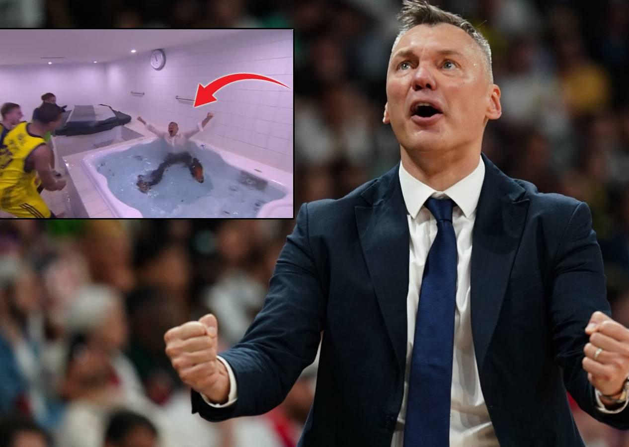 Fenerbahçe Beko'da Final-Four coşkusu: Oyuncular koç Jasikevicius'u jakuziye attı