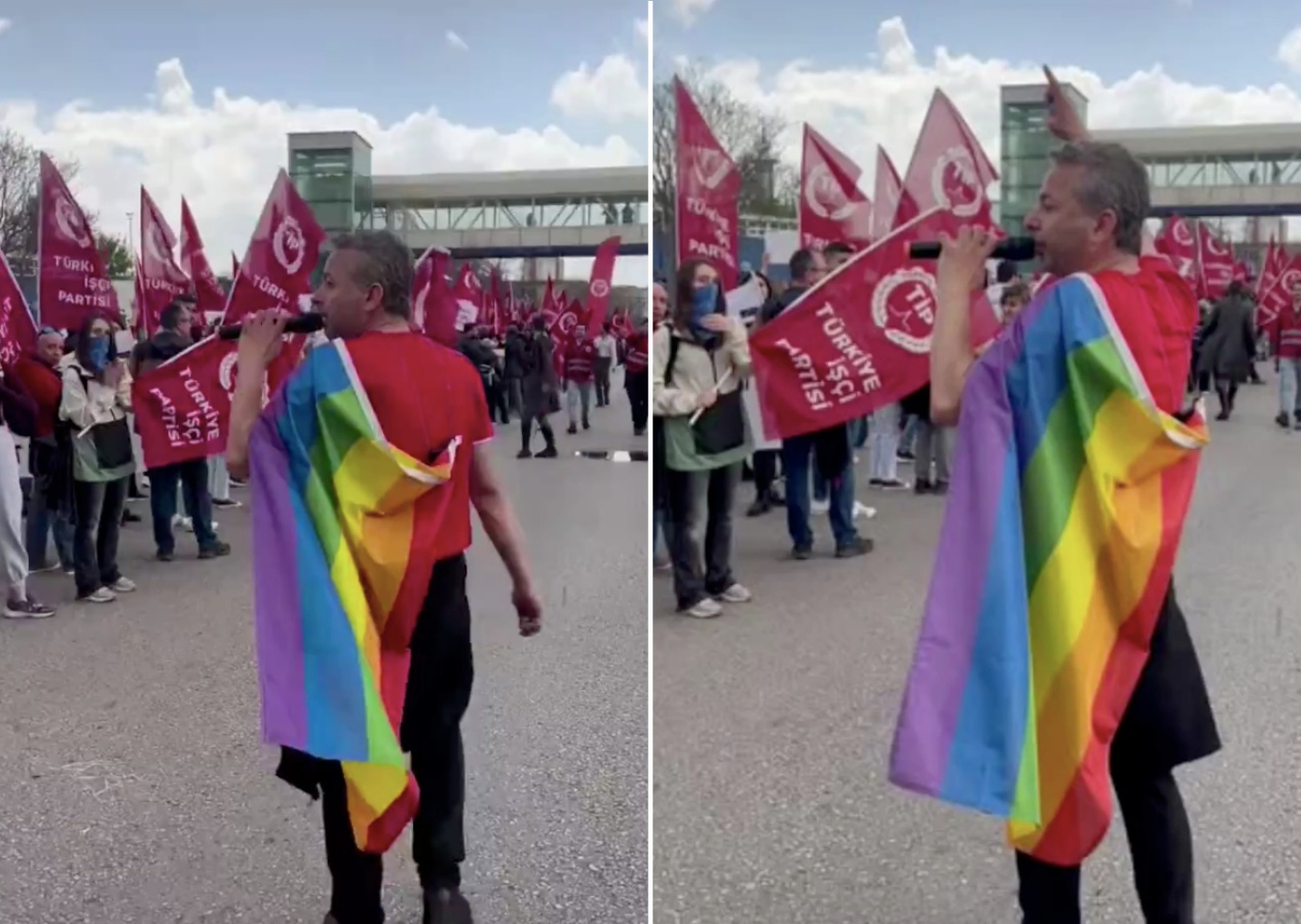 İrfan Değirmenci’nin LGBT bayrağıyla 1 Mayıs çıkışı Ankara’yı karıştırdı!