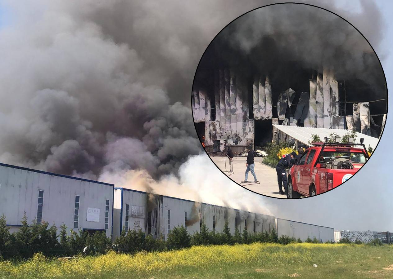 Çerkezköy'de kauçuk fabrikası yangını: Alevler tüm tesisi sardı,  20 araç ve 70 itfaiyeciyle müdahale edildi
