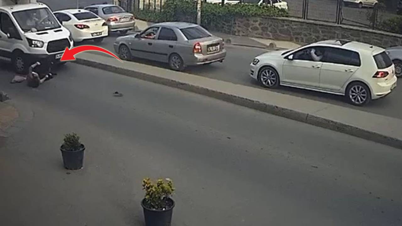 Karşıdan karşıya geçmeye çalışan kadının üzerinden kamyonet geçti
