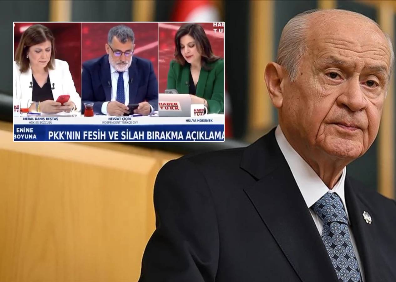 DEM Partili Beştaş'ın konuk olduğu HaberTürk canlı yayınına Devlet Bahçeli'den mesaj