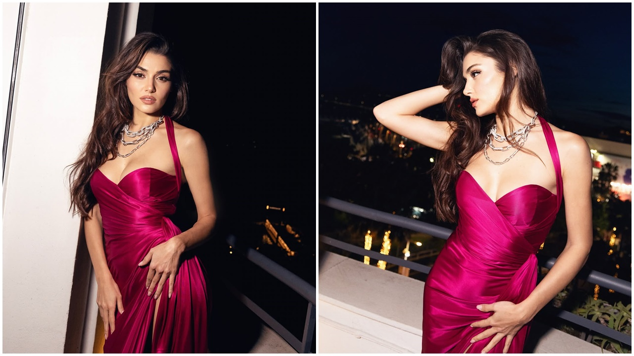 Hande Erçel, Cannes Film Festivali’nde mor elbisesiyle göz kamaştırdı!