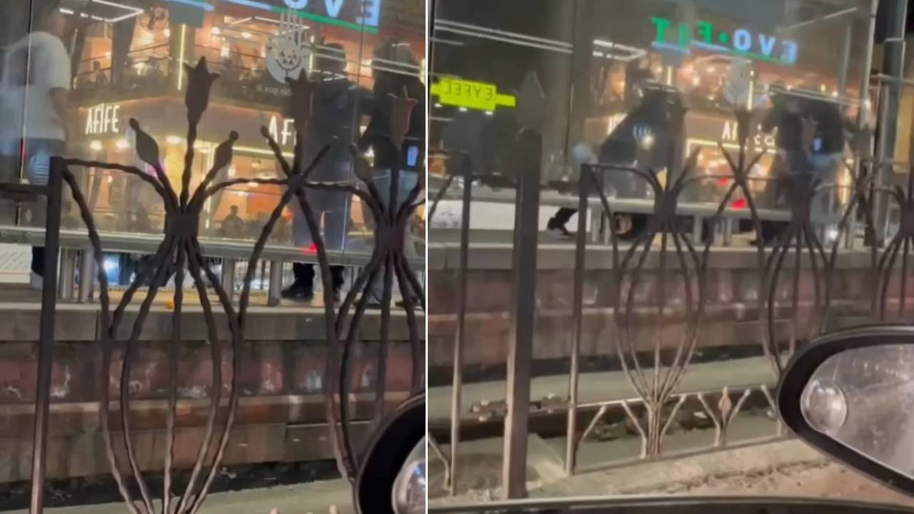 Sultangazi'de tramvay tacizcisine meydan dayağı! Saniye saniye kamerada