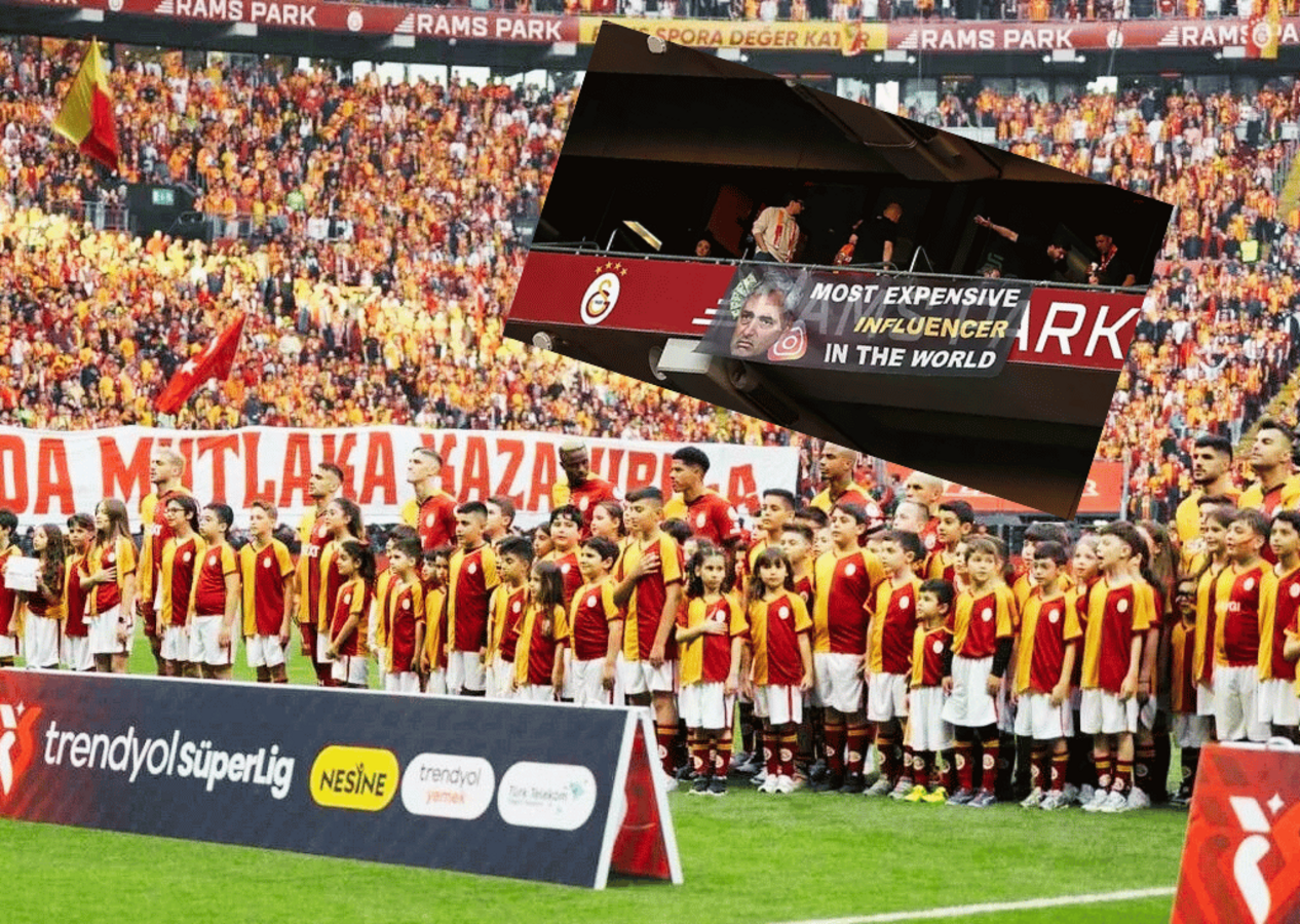 Galatasaray tribünlerinden Jose Mourinho'ya olay pankart!
